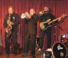 Photograph of Dan Lancaster, Gil Linsley, 
  and George Worth