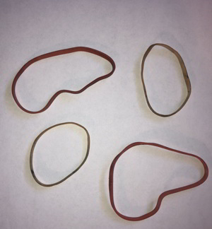 Four rubber bands.